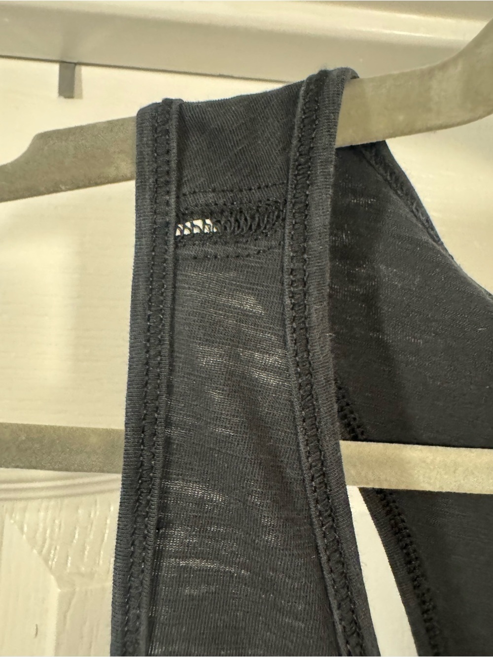 Lululemon Athletica Black Heathered Racerback Tank with Mesh Details - Picture 3 of 11
